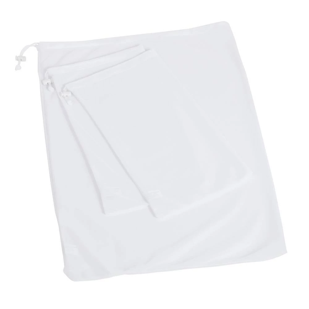 White Nylon Mesh Laundry Bags (3-Piece Set) by Honey-Can-Do 4 White Nylon Mesh Laundry Bags (3-Piece Set) by Honey-Can-Do - Image 2