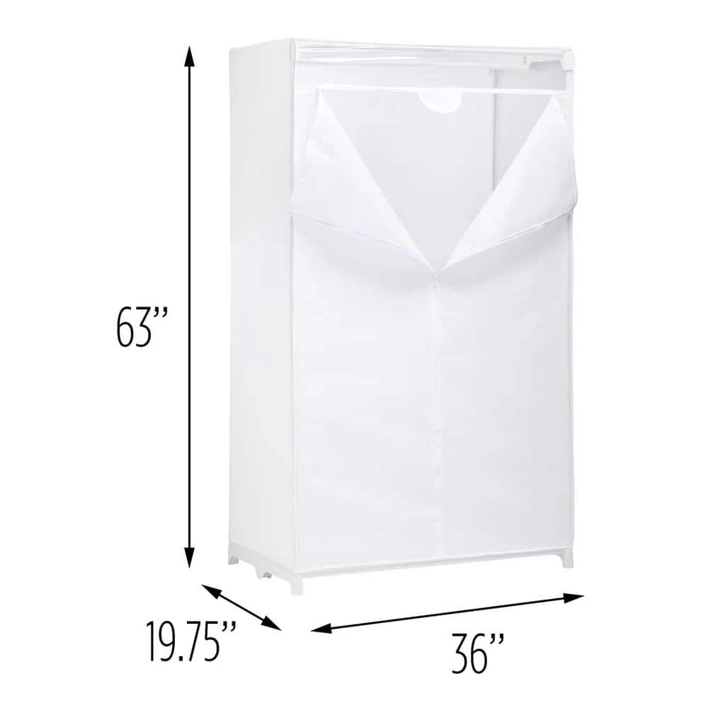 White Portable Closet (19.37 in. W x 63.78 in. H) by Honey-Can-Do 11 White Portable Closet (19.37 in. W x 63.78 in. H) by Honey-Can-Do - Image 9