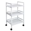 3-Tier Steel 4-Wheeled Utility Cart in White by Honey-Can-Do