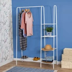 White Steel Clothes Rack 45 in. W x 66 in. H by Honey-Can-Do 17 White Steel Clothes Rack 45 in. W x 66 in. H by Honey-Can-Do -Carnegy Avenue Sales white matte honey can do clothes racks wrd 09058 31 1000