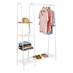White Steel Clothes Rack 45 in. W x 66 in. H by Honey-Can-Do