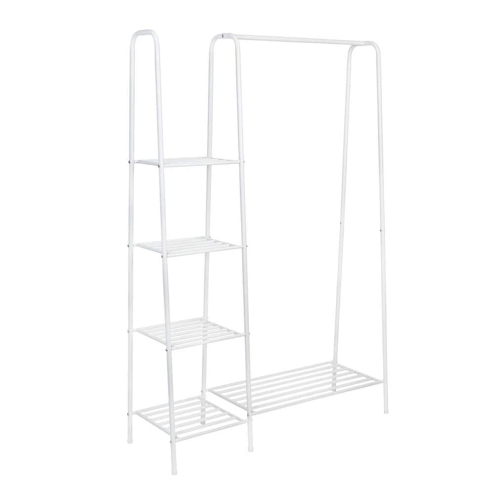 White Steel Clothes Rack 45 in. W x 66 in. H by Honey-Can-Do 9 White Steel Clothes Rack 45 in. W x 66 in. H by Honey-Can-Do - Image 7
