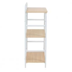 Natural and White 3-Tier Steel Shelving Unit (15.7 in. W x 33.7 in. H x 11.8 in. D) by Honey-Can-Do -Carnegy Avenue Sales white natural honey can do freestanding shelving units shf 09311 4f 1000