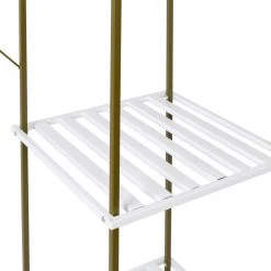 White Steel Clothes Rack 45.2 in. W x 68 in. H by Honey-Can-Do 12 White Steel Clothes Rack 45.2 in. W x 68 in. H by Honey-Can-Do -Carnegy Avenue Sales white olive honey can do clothes racks wrd 09131 1f 1000
