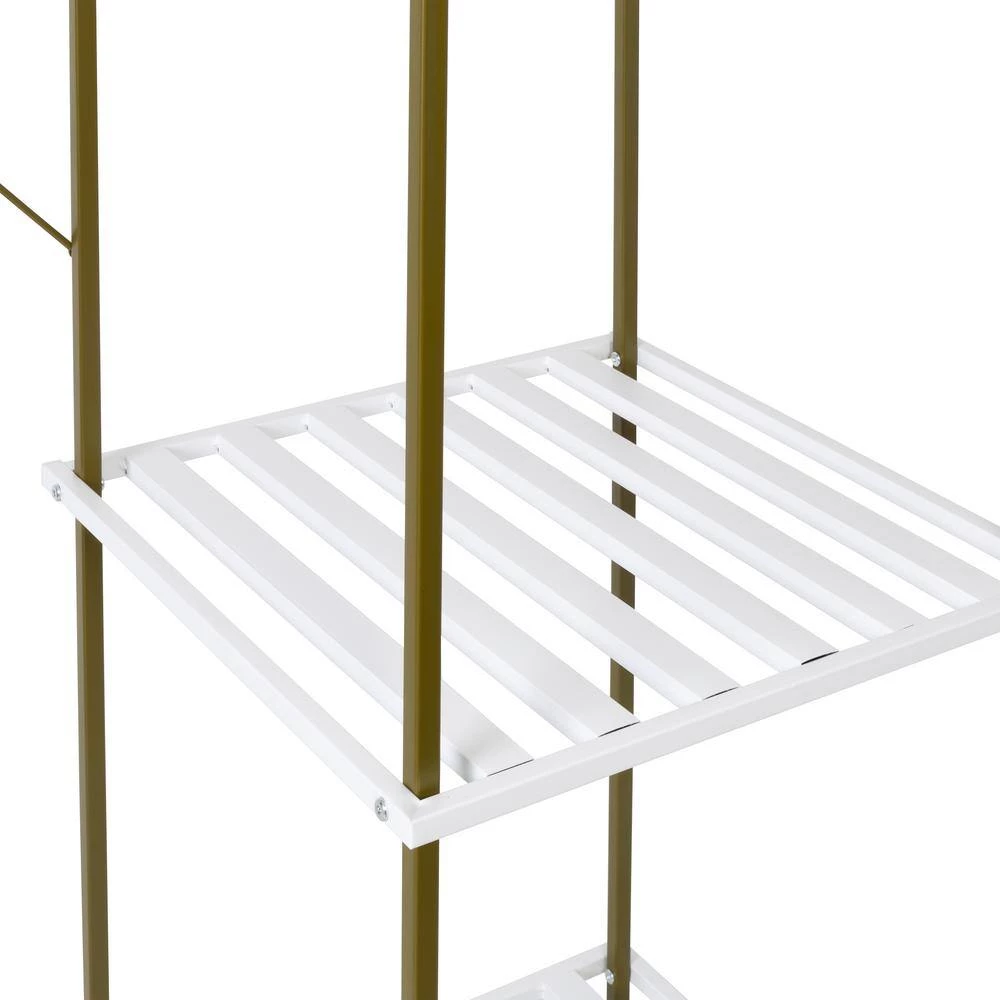 White Steel Clothes Rack 45.2 in. W x 68 in. H by Honey-Can-Do 6 White Steel Clothes Rack 45.2 in. W x 68 in. H by Honey-Can-Do - Image 4