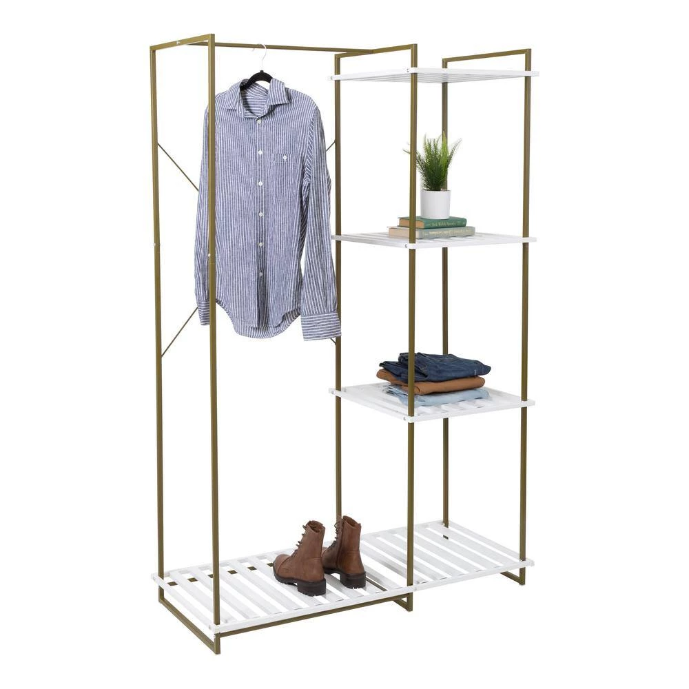 White Steel Clothes Rack 45.2 in. W x 68 in. H by Honey-Can-Do 5 White Steel Clothes Rack 45.2 in. W x 68 in. H by Honey-Can-Do - Image 3