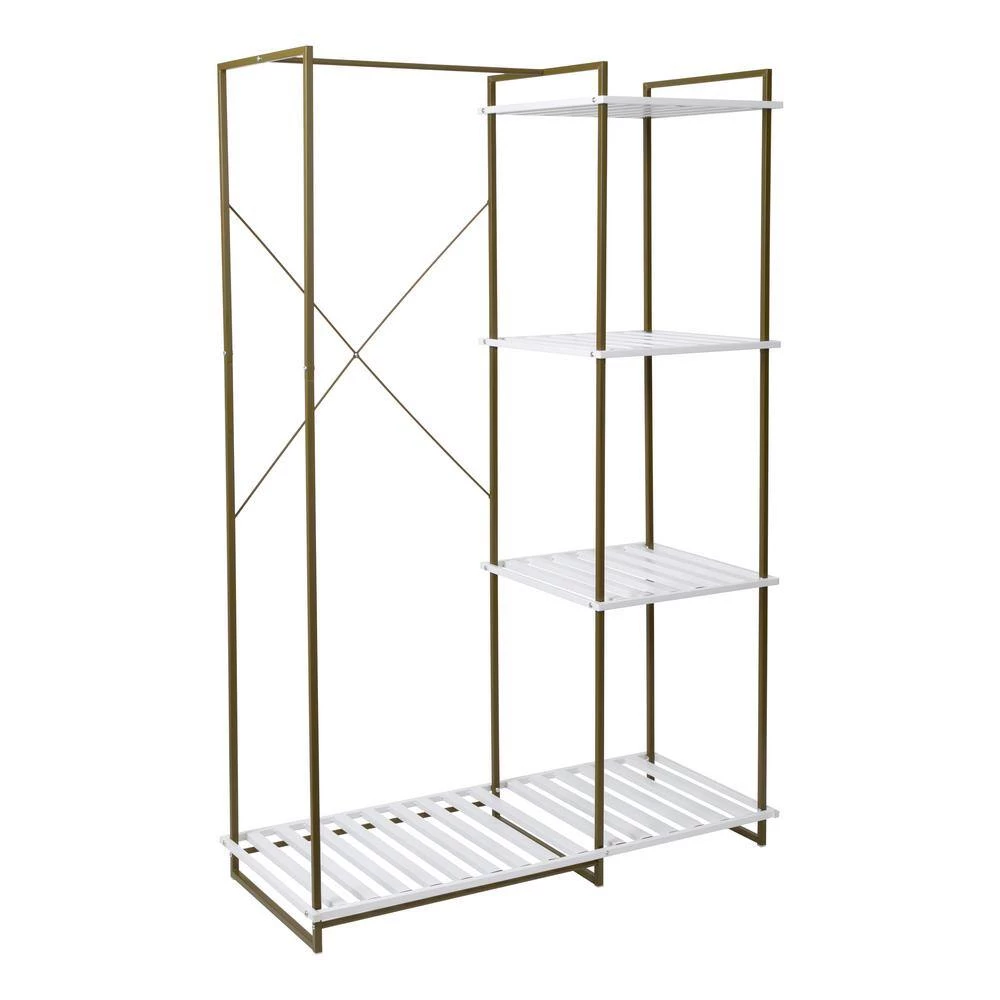 White Steel Clothes Rack 45.2 in. W x 68 in. H by Honey-Can-Do 4 White Steel Clothes Rack 45.2 in. W x 68 in. H by Honey-Can-Do - Image 2