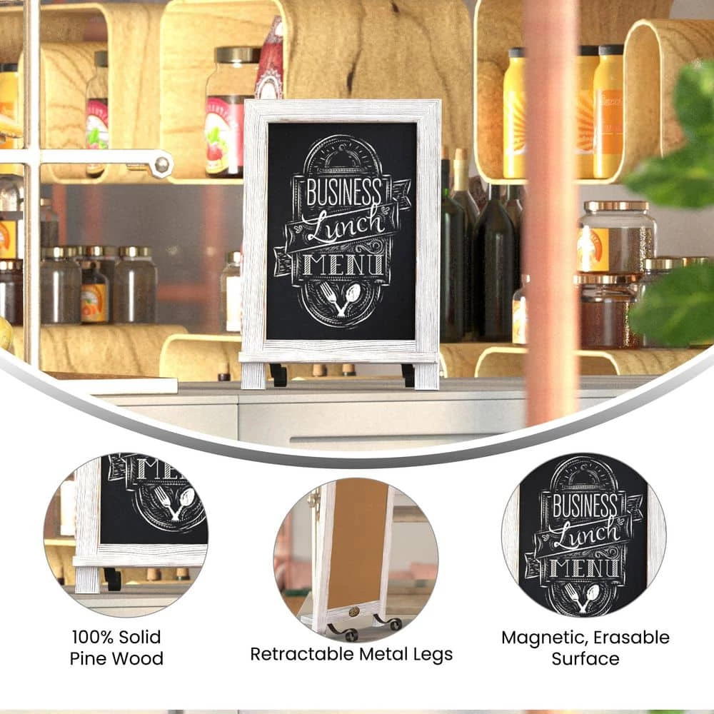 White Wash Magnetic Tabletop Chalkboard by Carnegy Avenue 9 White Wash Magnetic Tabletop Chalkboard by Carnegy Avenue - Image 7