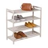25.8 in. H 12-Pair White Wash Bamboo 4-Tier Shoe Rack by Honey-Can-Do -Carnegy Avenue Sales white wash honey can do shoe racks sho 09700 64 1000
