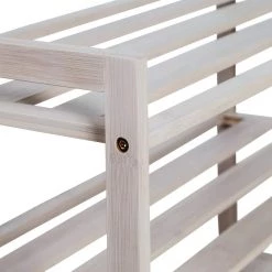 25.8 in. H 12-Pair White Wash Bamboo 4-Tier Shoe Rack by Honey-Can-Do -Carnegy Avenue Sales white wash honey can do shoe racks sho 09700 76 1000