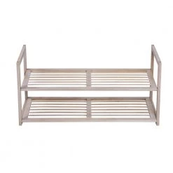 13.4 in. H 6-Pair White Wash Bamboo 2-Tier Shoe Rack by Honey-Can-Do 14 13.4 in. H 6-Pair White Wash Bamboo 2-Tier Shoe Rack by Honey-Can-Do -Carnegy Avenue Sales white wash honey can do shoe racks sho 09701 44 1000