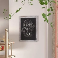 White Washed Magnetic Wall Mounted Chalkboard by Carnegy Avenue -Carnegy Avenue Sales white washed carnegy avenue boards easels cga hgwa 513527 wh hd 31 1000